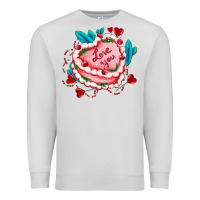 Dove Grey valentines day cakes olivia creates design Premium Sweatshirt - OliviaCreatesArt