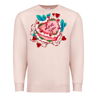 Pale Pink valentines day cakes olivia creates design Premium Sweatshirt - OliviaCreatesArt