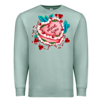 Seafoam valentines day cakes olivia creates design Premium Sweatshirt - OliviaCreatesArt