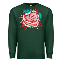 Sports Green valentines day cakes olivia creates design Premium Sweatshirt - OliviaCreatesArt