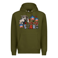 Army Green Oh my stars horse 4th of july Premium Hoodie - CowGirlArtShop