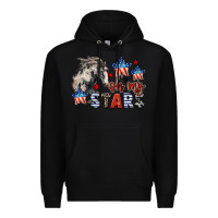 Black Oh my stars horse 4th of july Premium Hoodie - CowGirlArtShop