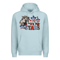 Blue Mist Oh my stars horse 4th of july Premium Hoodie - CowGirlArtShop