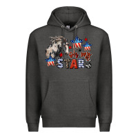 Charcoal Heather Oh my stars horse 4th of july Premium Hoodie - CowGirlArtShop