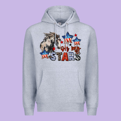 Oh My Stars Horse 4th Of July Premium Hoodie Designed By Cowgirlartshop
