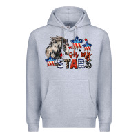 Heather Grey Oh my stars horse 4th of july Premium Hoodie - CowGirlArtShop