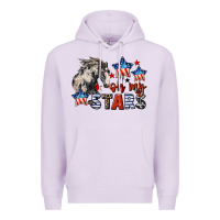 Lilac Oh my stars horse 4th of july Premium Hoodie - CowGirlArtShop