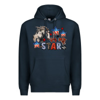 Navy Oh my stars horse 4th of july Premium Hoodie - CowGirlArtShop