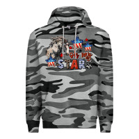 Slate Camo Oh my stars horse 4th of july Premium Hoodie - CowGirlArtShop