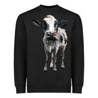 Black holstein cow Heavyweight Sweatshirt - BarkalooDesign