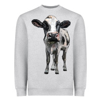 Heather Grey holstein cow Heavyweight Sweatshirt - BarkalooDesign