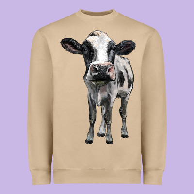 Holstein Cow Heavyweight Sweatshirt Designed By Barkaloodesign