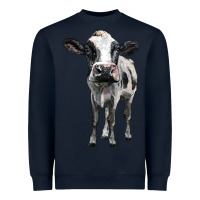 Navy holstein cow Heavyweight Sweatshirt - BarkalooDesign