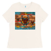 Bone saddle horseshoe leopard sunflower Ladies Tee - Artiststas