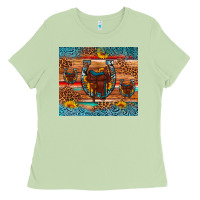 Matcha saddle horseshoe leopard sunflower Ladies Tee - Artiststas