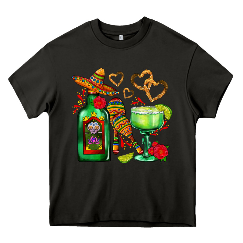 Mexican Tequila Margarita And Maracas Heavy Core Tee by AdoDesignShop | Teevron