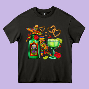 Mexican Tequila Margarita And Maracas Heavy Core Tee Designed By Adodesignshop