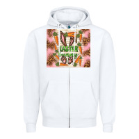 White easter bunny with carrots Zipper Hoodie - TumblerDesignByShophia