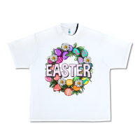 White Easter with eggs and daisy Urban Heavy Tee - NancyCooperArtShop