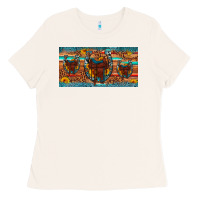 Bone saddle horseshoe  sunflower leopard license plate Ladies Tee - Artiststas