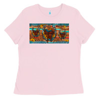 Saddle Horseshoe  Sunflower Leopard License Plate Ladies Tee | Teevron