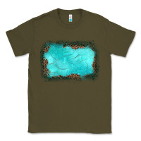 Army Green gemstone turquoise leopard background Classic Tee - JahusDesignShop