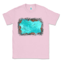 Bubblegum Pink gemstone turquoise leopard background Classic Tee - JahusDesignShop