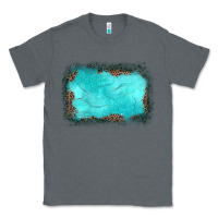 Charcoal Heather gemstone turquoise leopard background Classic Tee - JahusDesignShop