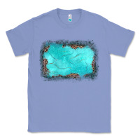 Colony Blue gemstone turquoise leopard background Classic Tee - JahusDesignShop