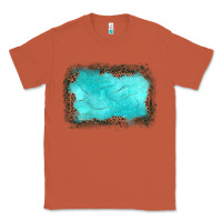 Copper gemstone turquoise leopard background Classic Tee - JahusDesignShop