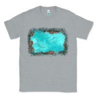 Heather Grey gemstone turquoise leopard background Classic Tee - JahusDesignShop