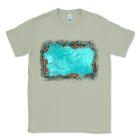 Matcha gemstone turquoise leopard background Classic Tee - JahusDesignShop