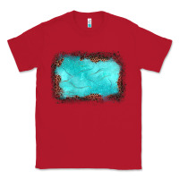 Red gemstone turquoise leopard background Classic Tee - JahusDesignShop