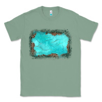 Sage gemstone turquoise leopard background Classic Tee - JahusDesignShop