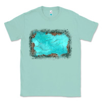 Seafoam gemstone turquoise leopard background Classic Tee - JahusDesignShop