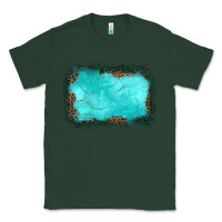 Sports Green gemstone turquoise leopard background Classic Tee - JahusDesignShop