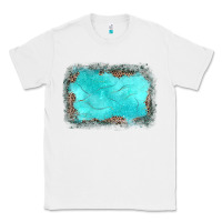 White gemstone turquoise leopard background Classic Tee - JahusDesignShop