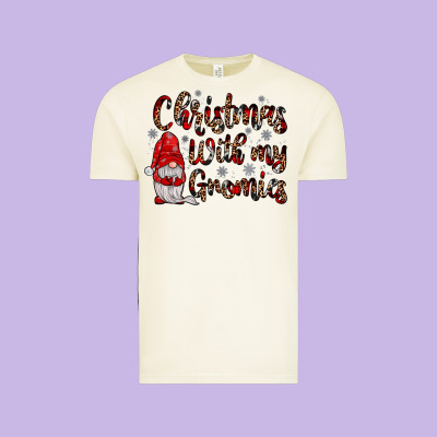 Christmas With My Gnomies Vintage Tee Designed By Jahusdesignshop