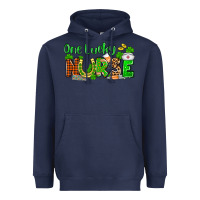 Navy St. Patrick's One lucky Nurse Heavyweight Hoodie - OliviaCreatesArt