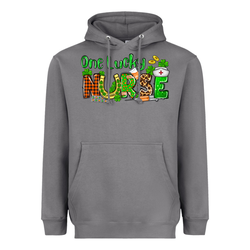 St. Patrick's One Lucky Nurse Heavyweight Hoodie by OliviaCreatesArt | Teevron