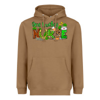 Toasted Coconut St. Patrick's One lucky Nurse Heavyweight Hoodie - OliviaCreatesArt