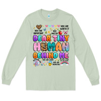 Matcha dear tiny human behind me Long Sleeve Tee - Artiststas