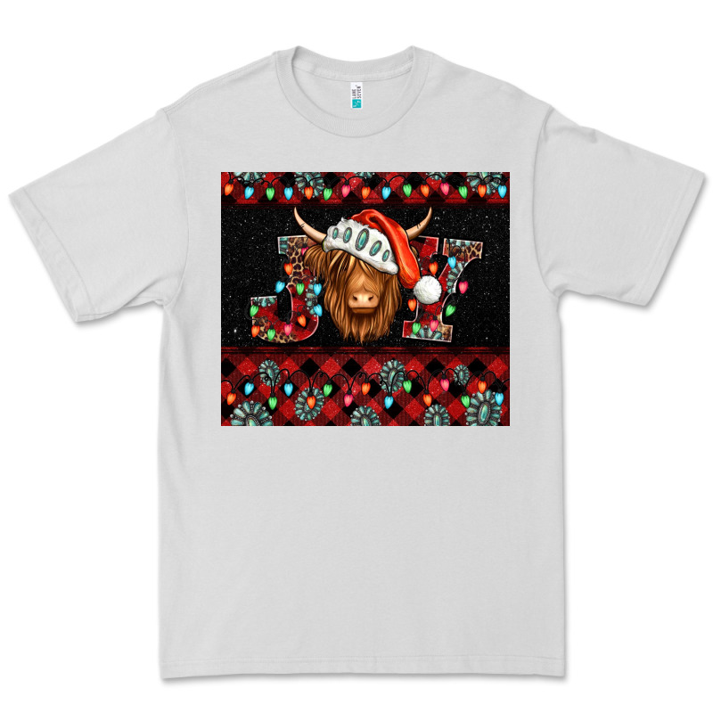 Joy Shaggy Cow Christmas Premium Tee by Jasminsmagicworld | Teevron