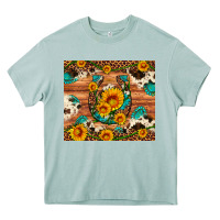 Arona sunflower gemstone leopard cowhide horseshoe Heavy Core Tee - Artiststas