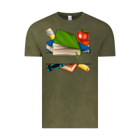 Vintage Olive custom teacher books Vintage Tee - NancyCooperArtShop