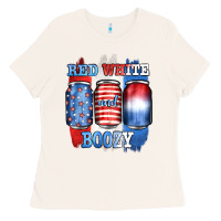 Red White And Boozy Ladies Tee | Teevron