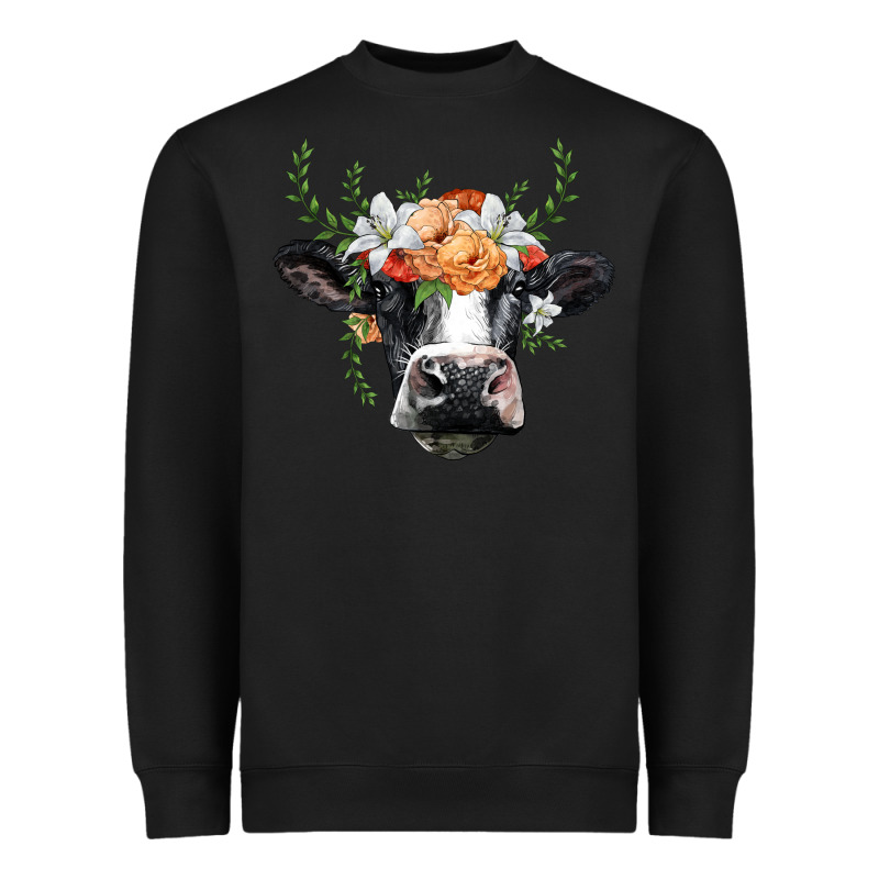 Holstein Cow Head Heavyweight Sweatshirt by BarkalooDesign | Teevron