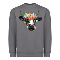Storm holstein cow head Heavyweight Sweatshirt - BarkalooDesign