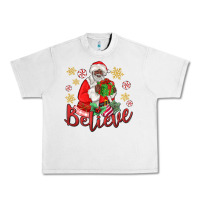 Lunar Rock believe black santa christmas Urban Heavy Tee - MaliasSmallBusiness