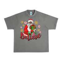 Tornado believe black santa christmas Urban Heavy Tee - MaliasSmallBusiness